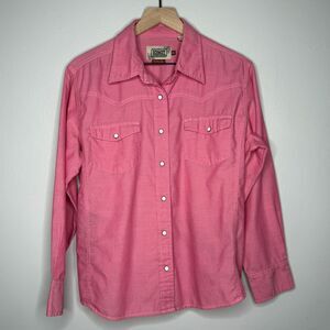 C.E. Shmidt Workwear Womens‎ Button Up Shirt XL Pink Long Sleeve Western Cowgirl